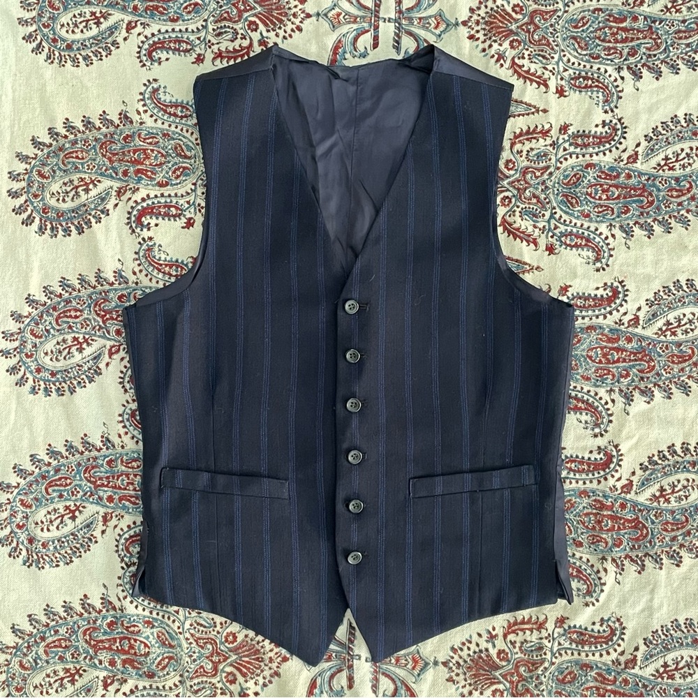 Vintage stripe wool vest